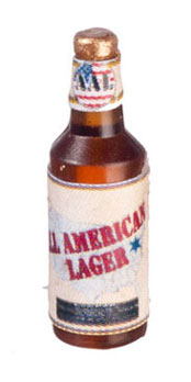 Dollhouse Miniature All American Lager Bottle